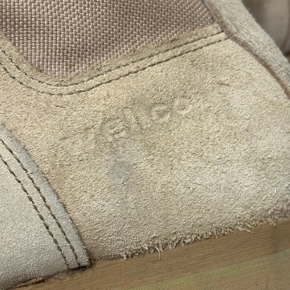 Wellco Combat Boots Mens 10W Tan Desert Military Suede Nylon Lace Up Rugged Sole